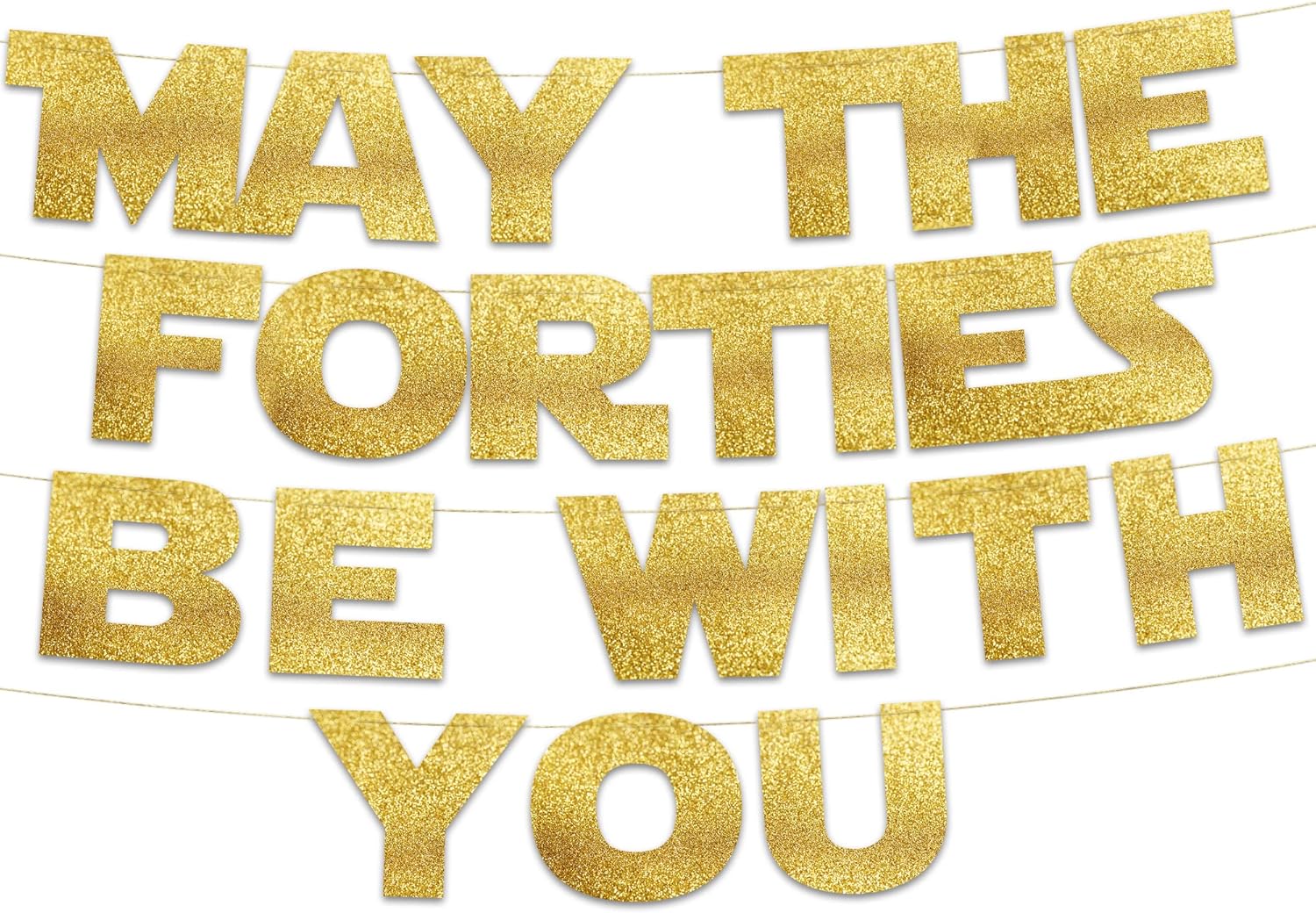 Que as Forties Be With You Ban - Party Banner Gold avaliação e preço
