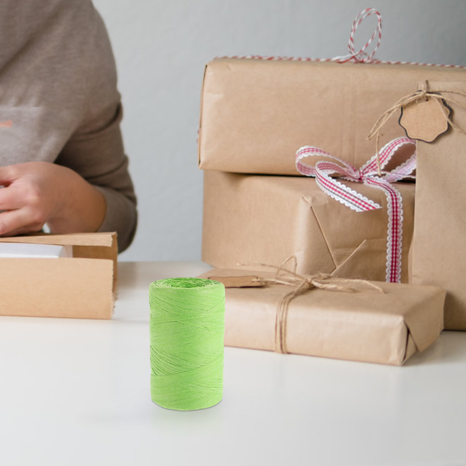 Fita de Papel Ráfia Colorida,  - Papercraft Supply Ribbon avaliação e preço